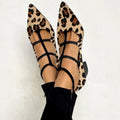 Bridget - Women's Heeled Shoes with Leopard Strap