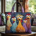Five Chickens - Women's Quilted Colorful Tote Bag — Everyday Chic