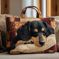 Dachshund - Festive Padded Tote Bag for Women