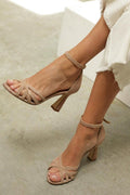 Victoria - Women's Patchwork Round-Toe Slim Heels