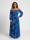 Ellis & Johnson™  | Off Shoulder Floral Maxi Dress