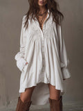 Georgia - Women's Retro Lace Mini Dress — Irregular Hem