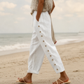 Celine - Women's Relaxed Straight-Leg Casual Trousers