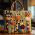 Giraffe - Women's Quilted Tote Bag — Elegant & Spacious
