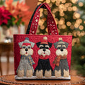 Schnauzer - Women's Quilted Tote Bag — Chic & Spacious
