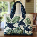 Turtle - Women's Quilted Tote Bag — Chic Everyday Style