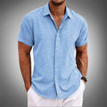 Nathan | Men's Short-Sleeve Woven Shirt — Summer Ready