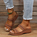 Karen | Women's Embroidered Orthopedic Wedge Sandals