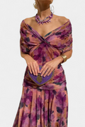 Eloria | Women's Elegant Floral Pleated Dress — Feminine Fit
