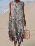 Cara™ | Women's Embroidered Wildflower Midi Dress
