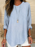 Rhea | Women's Striped Casual Blouse — Relaxed Everyday Fit