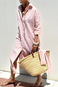Sophia | Women's Striped Shirt Dress — Relaxed Summer Style