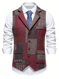 Leo - Women's Herringbone Patchwork Waistcoat for Occasions