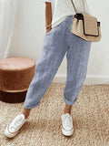 Gabriella | Women's Striped Trousers — Relaxed Casual Fit