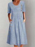 Lillian | Women's Striped Midi Dress — Relaxed Summer Fit