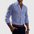 Stefano | Men's Striped Fitted Shirt — Smart Casual