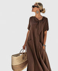 Antonina | Women's Elegant Summer Dress with Tie Neck