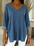 JESSICA | Women's Relaxed V-Neck Top — Casual Chic