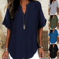 Daniela | Women's Lightweight V-Neck Loose Blouse